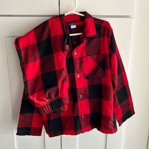 Buffalo Check Old Navy Pajama Set Unisex Kids Size S (6-7)